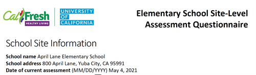 TRIENNIAL ASSESSMENT RESULTS